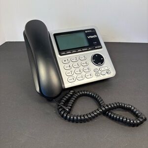 V Tech CS6649 Dect 6.0 Corded Phone Black W/Answering System